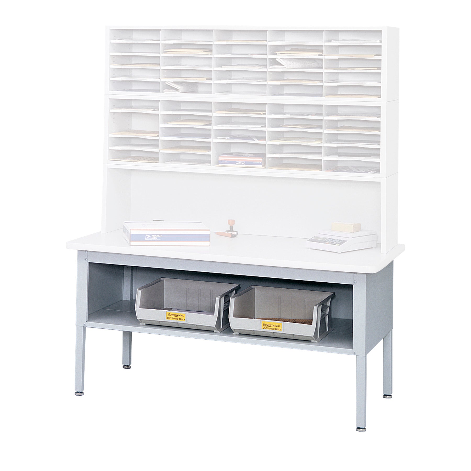 Base Table Mail Sorting W Shlf