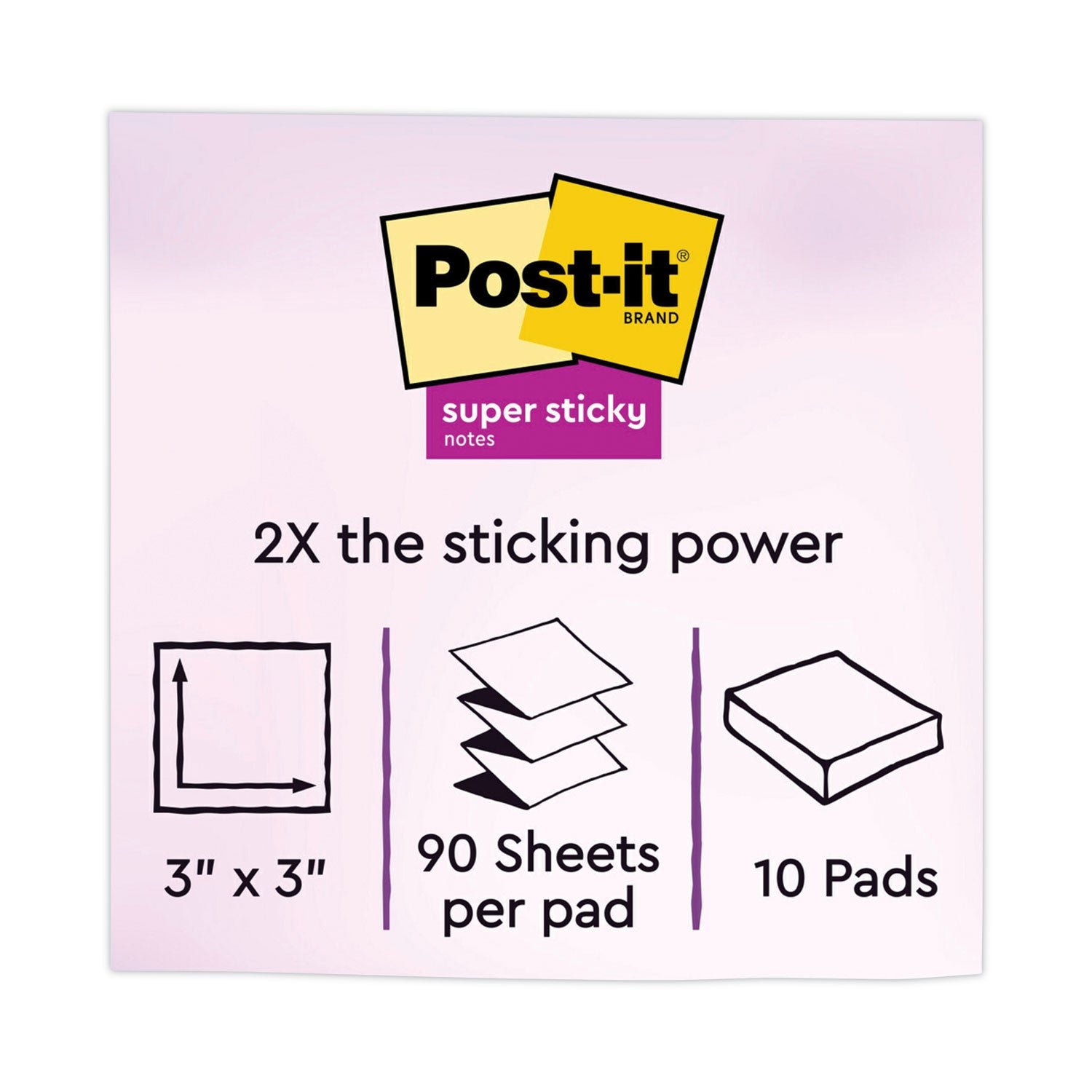 Post-it Super Sticky Dispenser Notes, Supernova Neons, 900 Multicolor Notes, 3" x 3", 90 Sheets per Pad, Aqua Splash/Acid Lime/Guava, 1 Pack