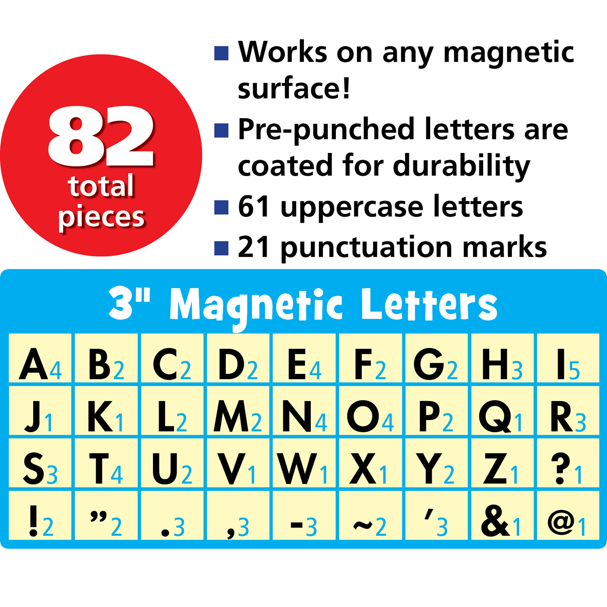 Black Wild Whimsy 3" Magnetic Letters
