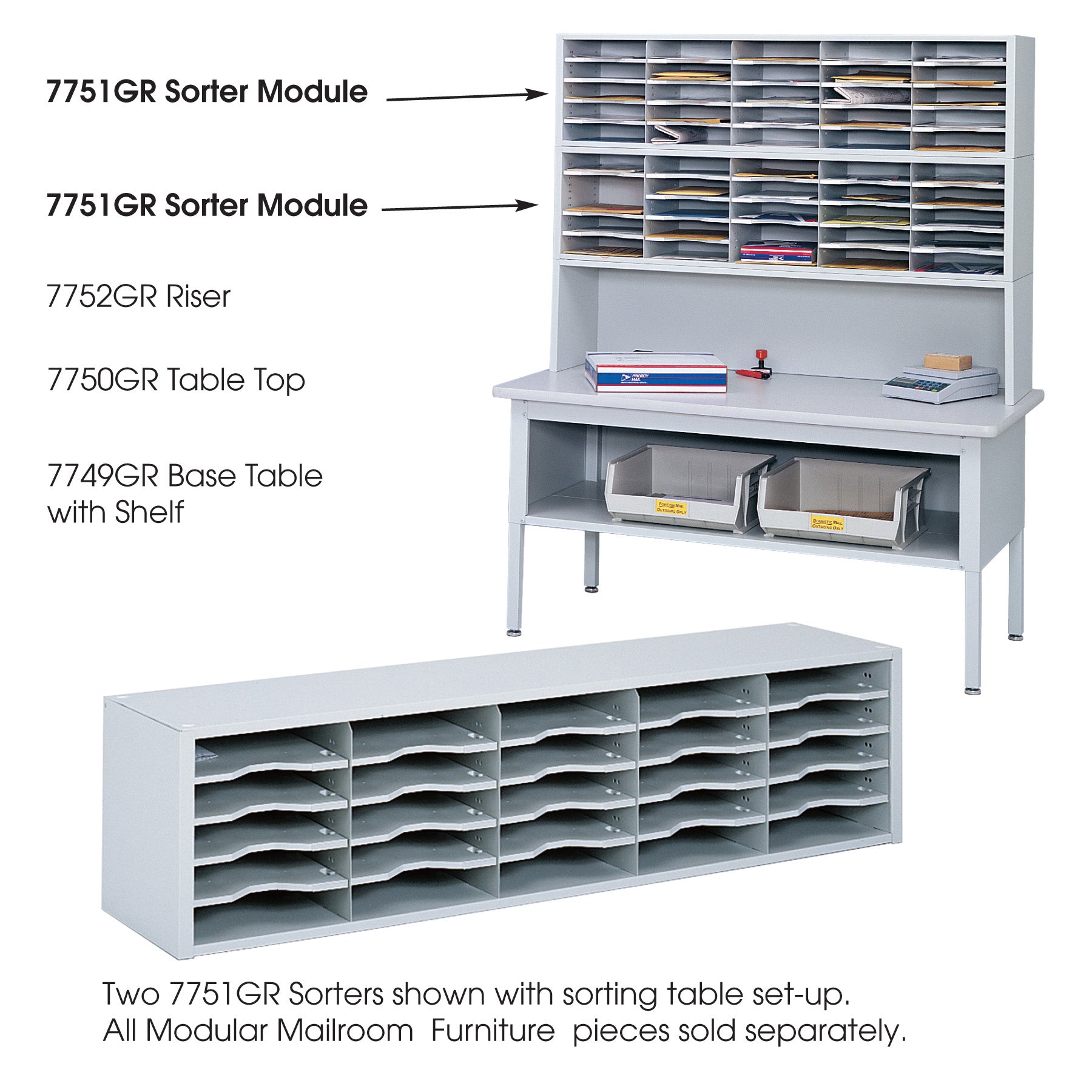 Orgnzr Mail 1 Tier Sort Module