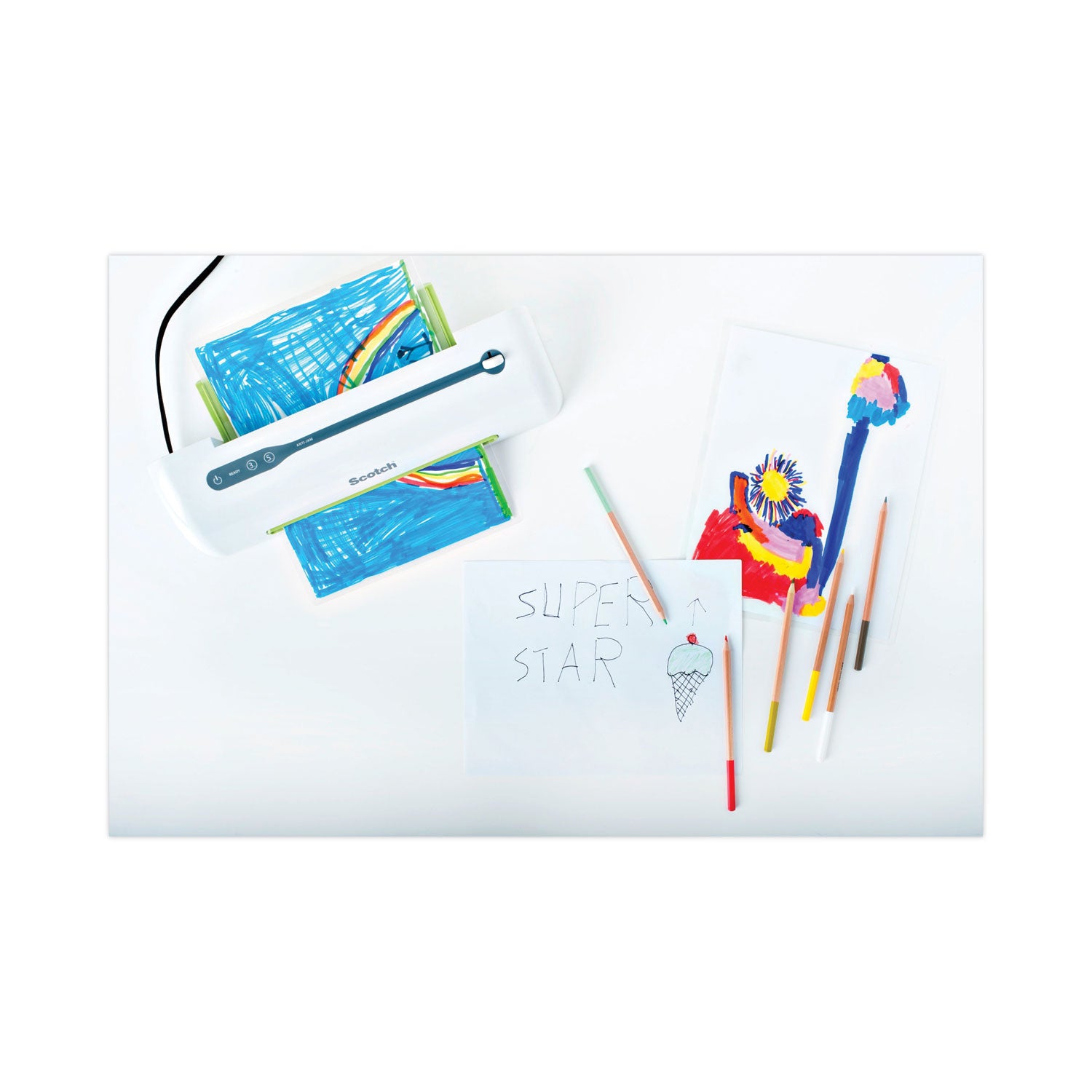 Scotch Self-sealing Photo Laminating Sheets, 2.5" x 3.5", 9.5 mil, Thick Gloss, Acid-free, Photo-safe, Double Sided, Clear, 5 Pack