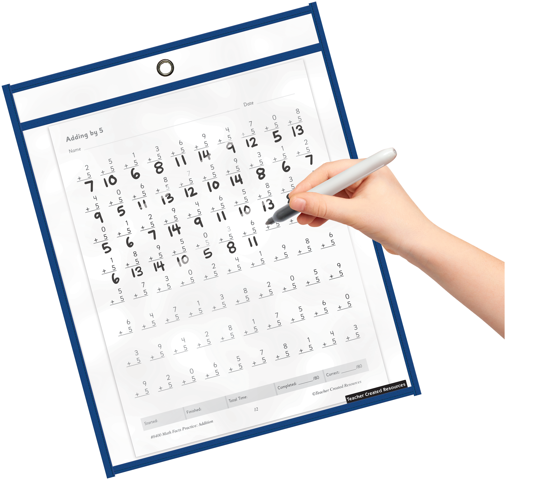 Colorful Dry-Erase Pockets - 10 pack