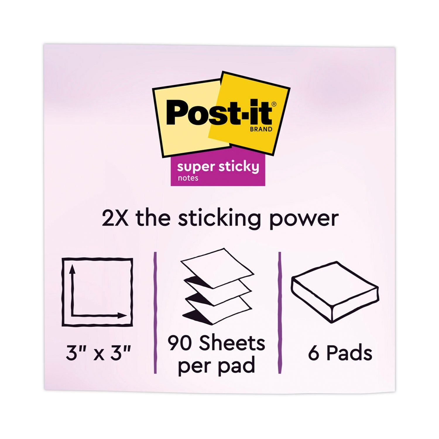 Post-it Super Sticky Dispenser Notes, Supernova Neons Color Collection, 3" x 3", 540 Multicolor Notes (Aqua Splash, Acid Lime, Guava), 90 Sheets per Pad, 1 Pack