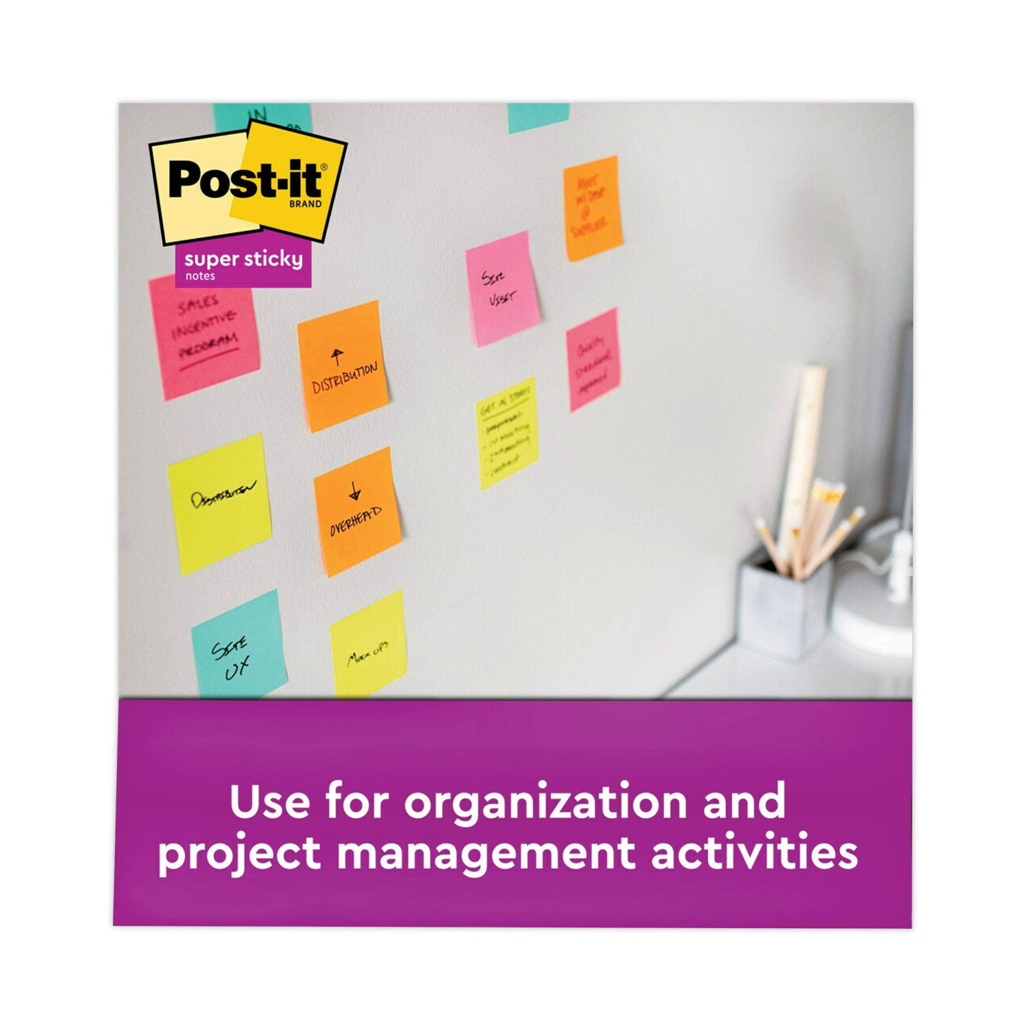 Post-it Super Sticky Dispenser Notes, Supernova Neons Color Collection, 3" x 3", 540 Multicolor Notes (Aqua Splash, Acid Lime, Guava), 90 Sheets per Pad, 1 Pack