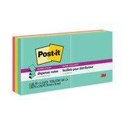 Post-it Super Sticky Dispenser Notes, Supernova Neons Color Collection, 3" x 3", 540 Multicolor Notes (Aqua Splash, Acid Lime, Guava), 90 Sheets per Pad, 1 Pack