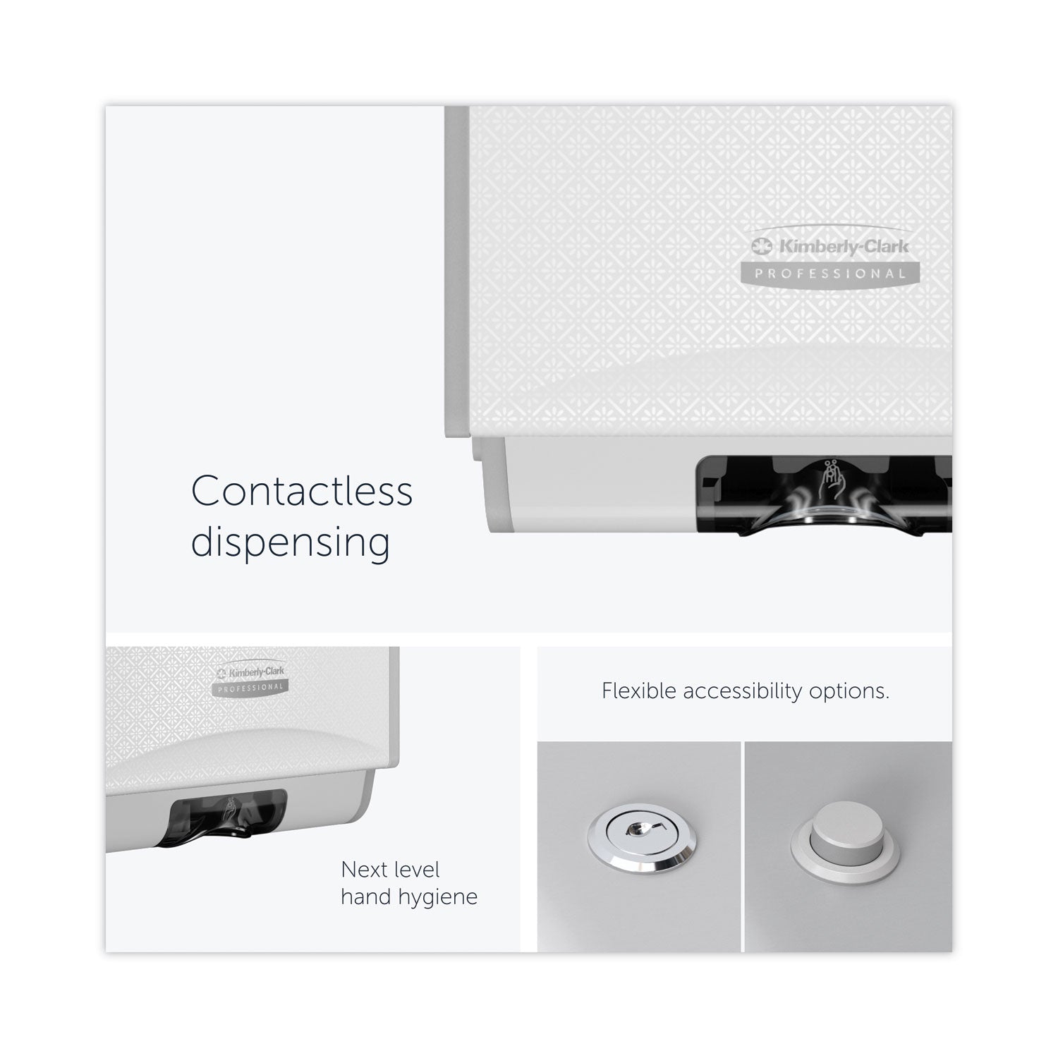 Kimberly-Clark Professional ICON Electronic Skin Care Dispenser - Automatic - Touch-free, Hygienic, Refillable, Key Lock, Push Button, Locking Mechanism - White Mosaic - 1 Each