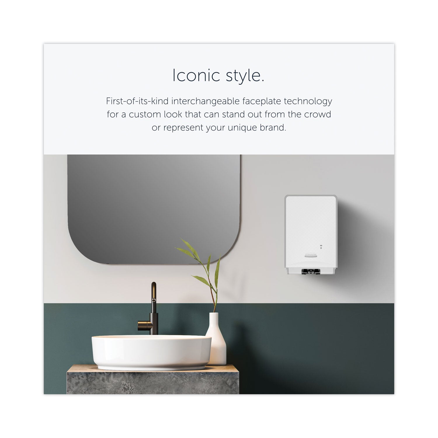 Kimberly-Clark Professional ICON Electronic Skin Care Dispenser - Automatic - Touch-free, Hygienic, Refillable, Key Lock, Push Button, Locking Mechanism - White Mosaic - 1 Each