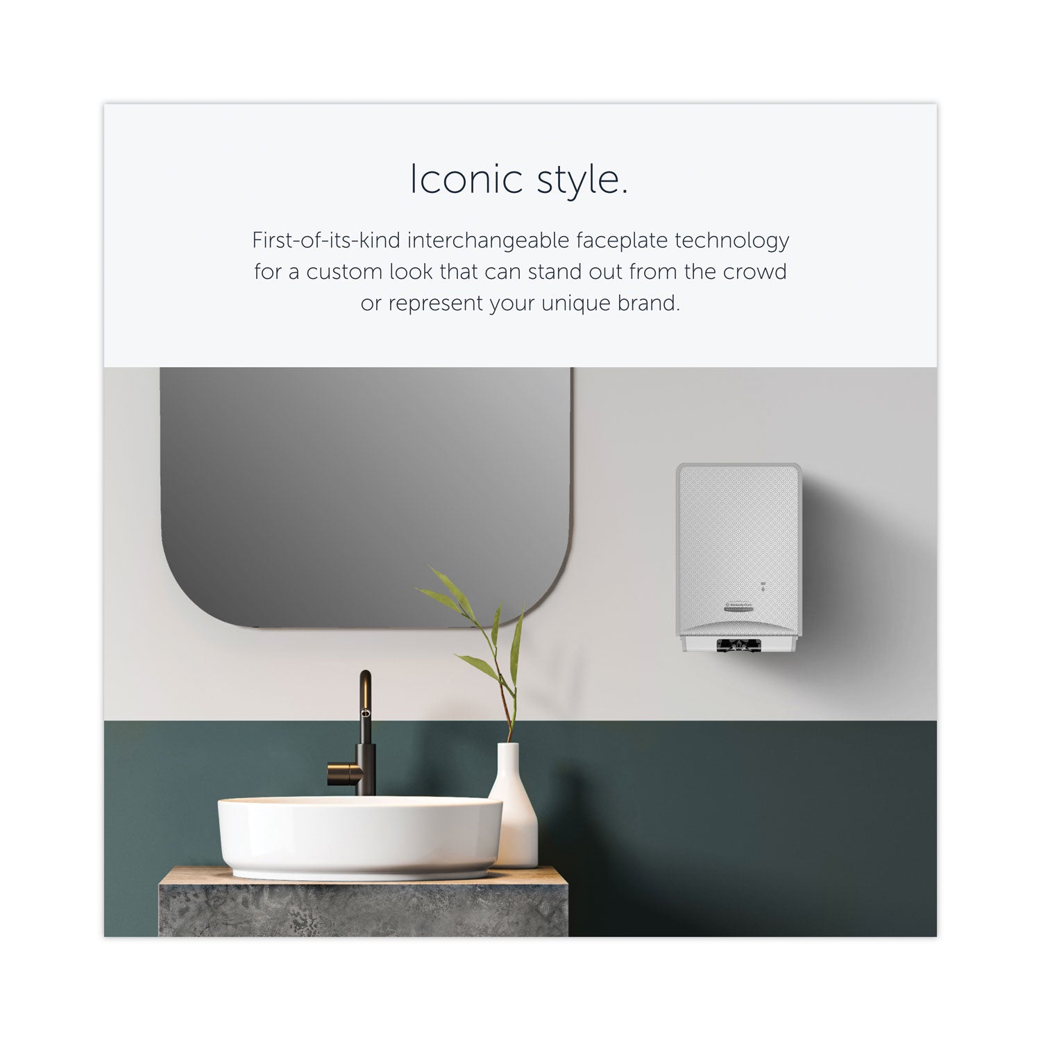 Kimberly-Clark Professional ICON Electronic Skin Care Dispenser - Automatic - Touch-free, Hygienic, Refillable, Key Lock, Push Button, Locking Mechanism - Silver Mosaic - 1 Each
