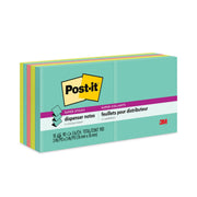 Post-it Super Sticky Dispenser Notes, Supernova Neons, 900 Multicolor Notes, 3" x 3", 90 Sheets per Pad, Aqua Splash/Acid Lime/Guava, 1 Pack