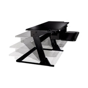 3M Precision Standing Desk - Up to 24" Screen Support - 45 lb Load Capacity - 6.20" Height x 42" Width x 23.20" Depth - Medium Density Fiberboard (MDF) - Black