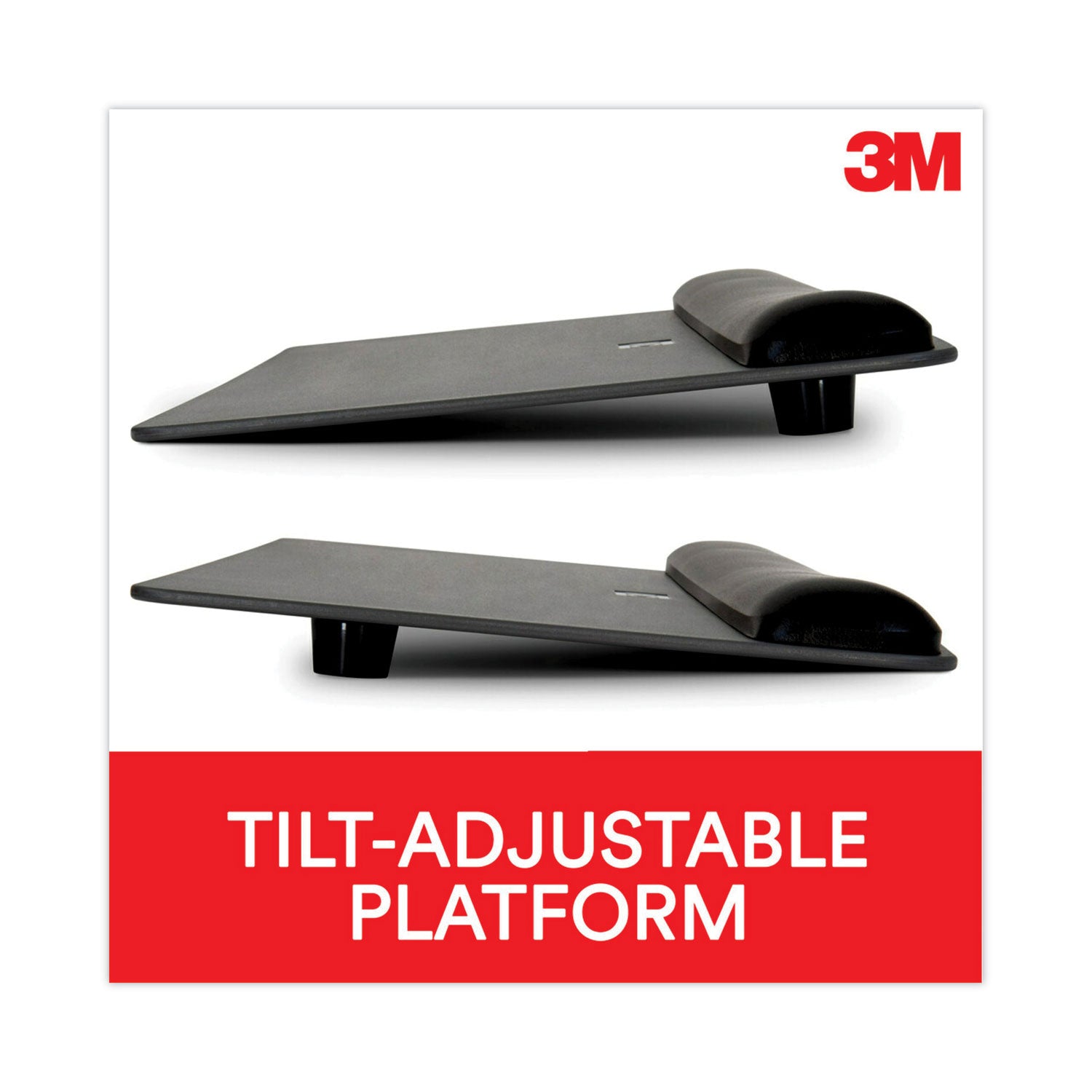 1" Height x 19.58" Width x 10.62" Depth - Black - Gel, Leatherette - 1 Each