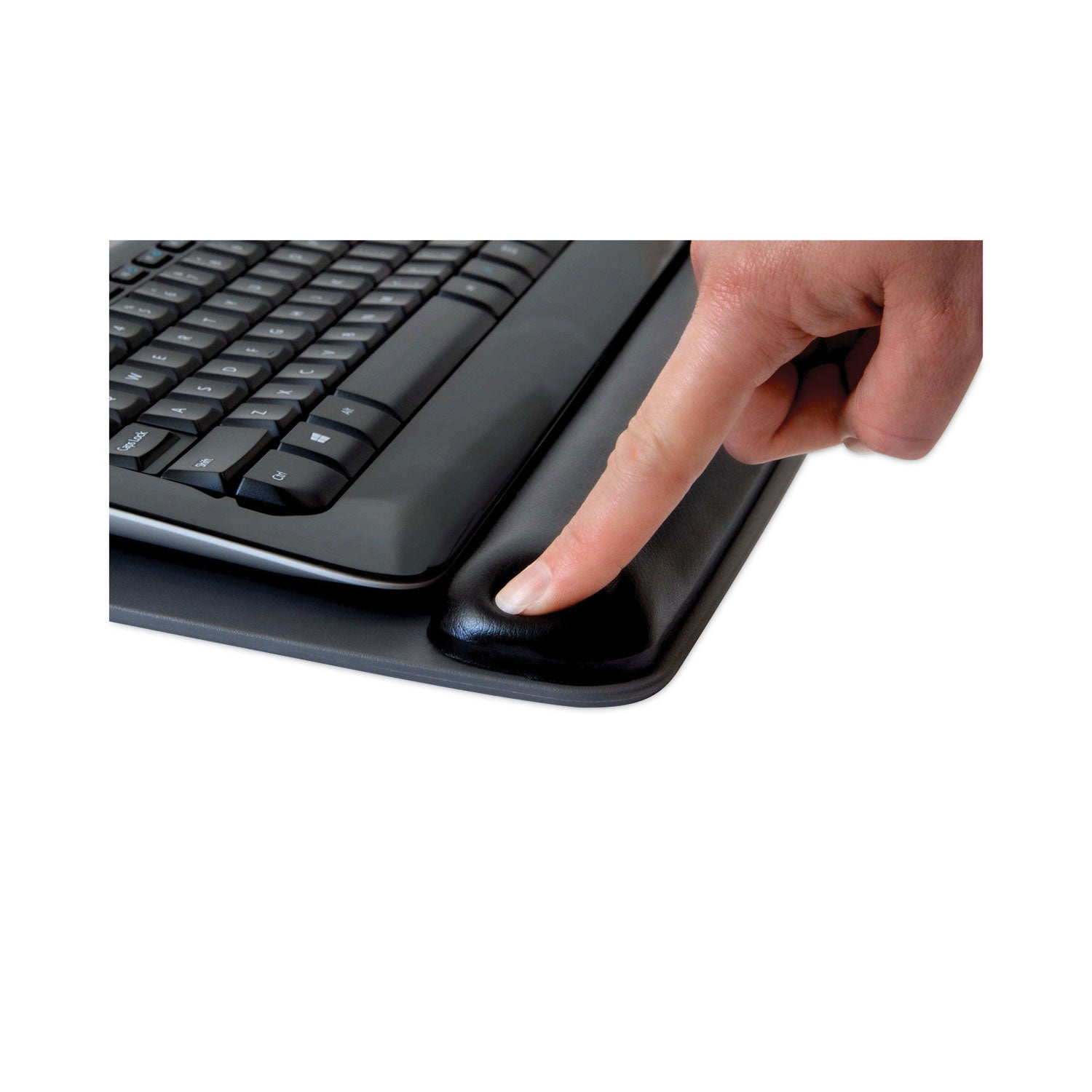 1" Height x 19.58" Width x 10.62" Depth - Black - Gel, Leatherette - 1 Each
