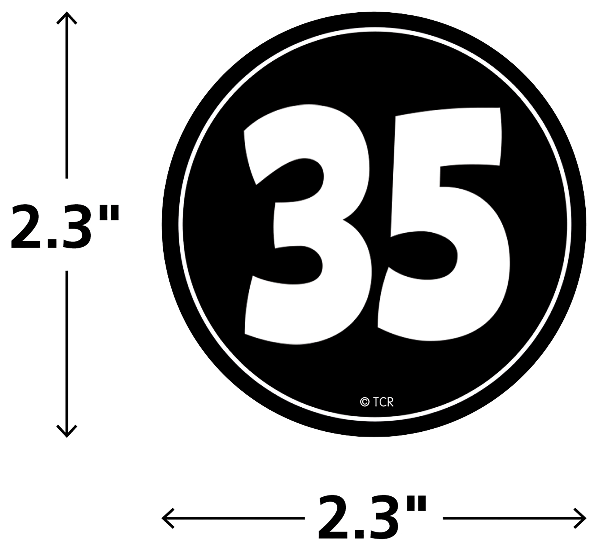 Black and White Numbers Magnetic Accents
