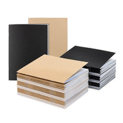 Blank Kraft & Black Combo - 4.25"x5.5", 12 Kraft & 12 Black Books