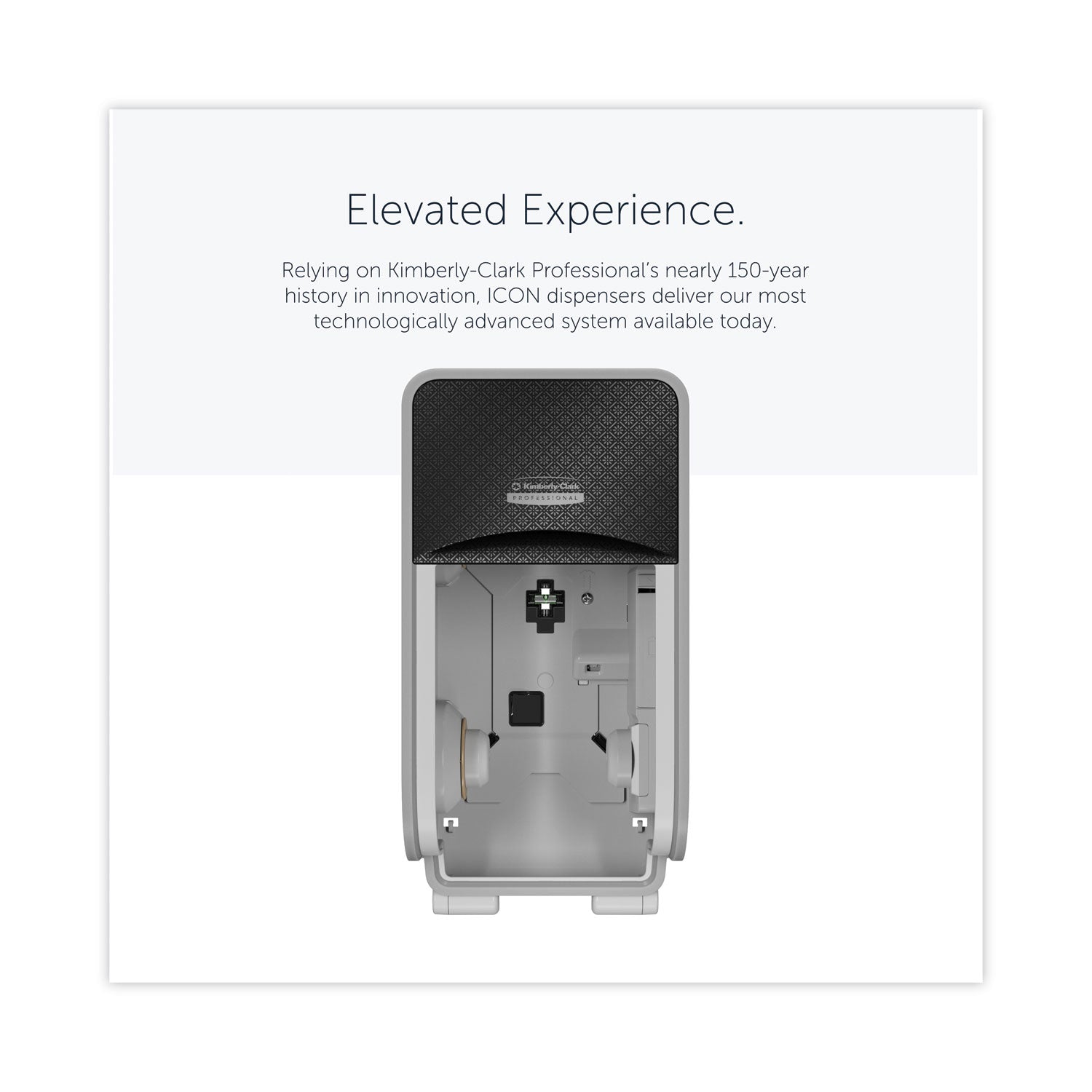 Kimberly-Clark Professional ICON Standard Roll Vertical Toilet Paper Dispenser - Coreless - 2 x Roll - Black Mosaic - Refillable, Key Lock - 1 Each