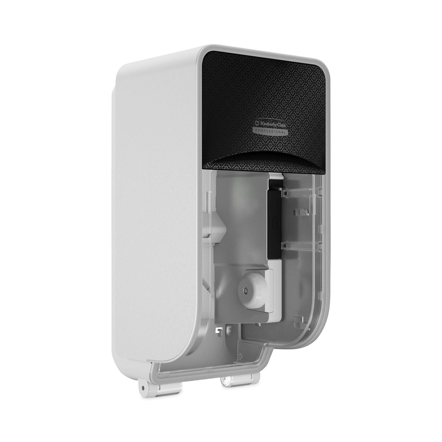 Kimberly-Clark Professional ICON Standard Roll Vertical Toilet Paper Dispenser - Coreless - 2 x Roll - Black Mosaic - Refillable, Key Lock - 1 Each