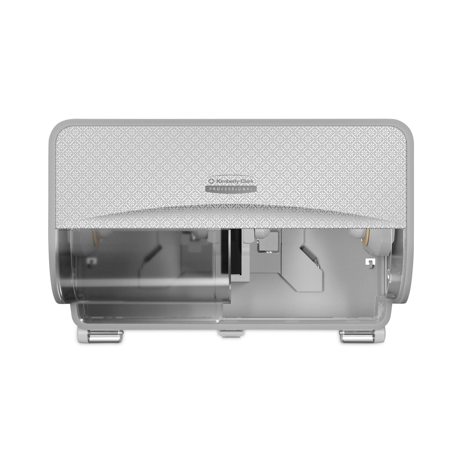 Kimberly-Clark Professional ICON Standard Roll Horizontal Toilet Paper Dispenser - Coreless - 2 x Roll - Silver Mosaic - Refillable, Key Lock - 1 Each