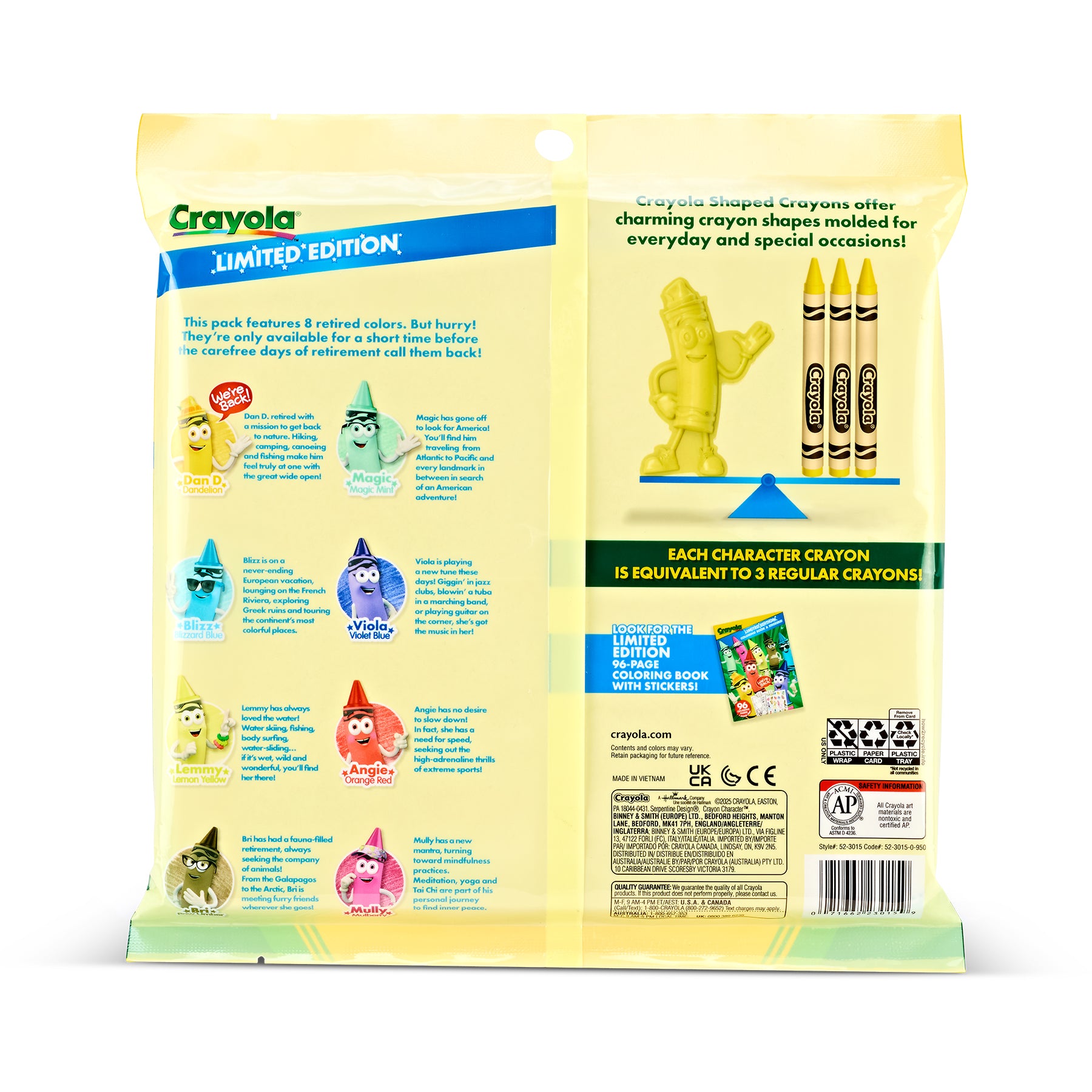 Tips Character ShapesLimited Edition Crayons, 8 Count