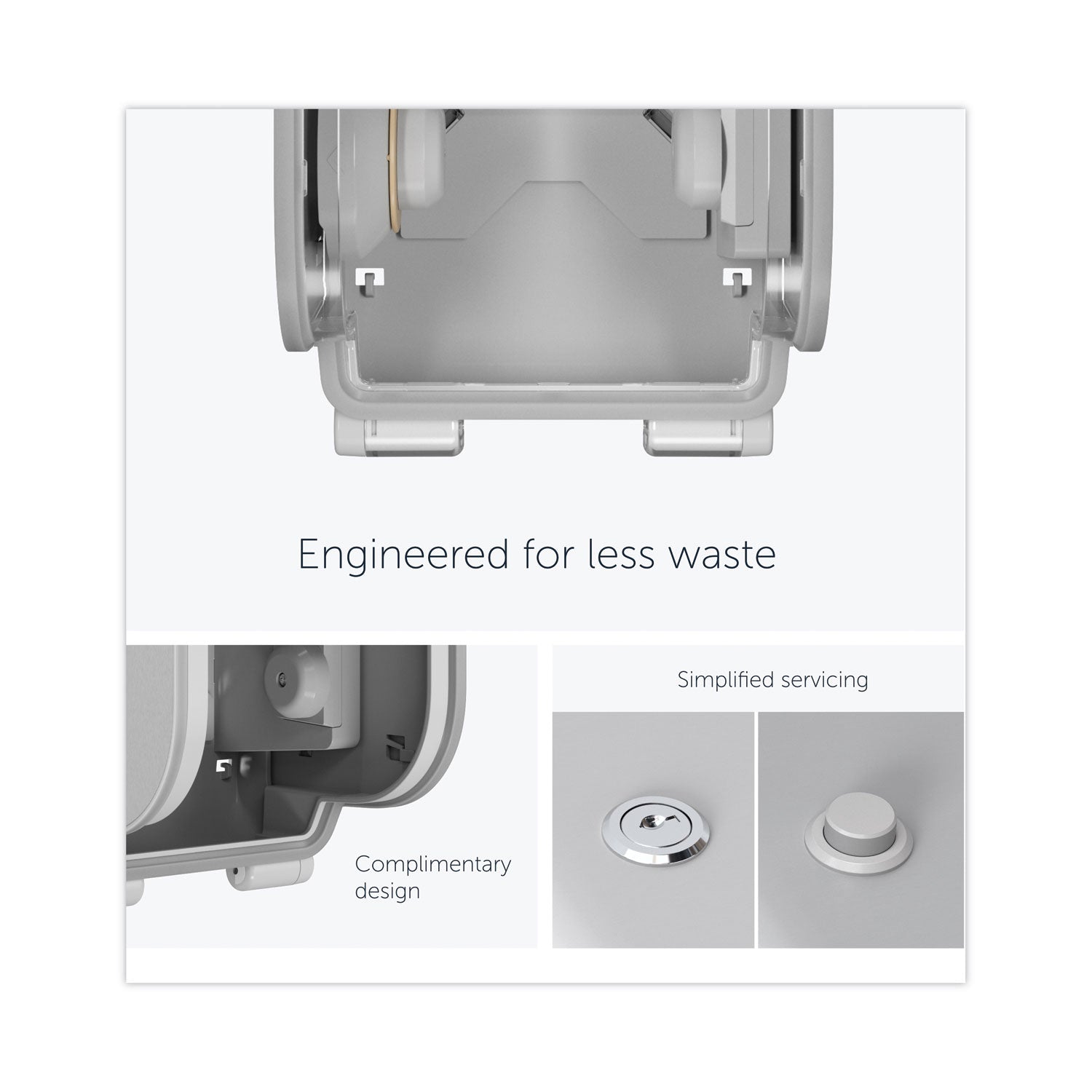 Kimberly-Clark Professional ICON Standard Roll Vertical Toilet Paper Dispenser - Coreless - 2 x Roll - Black Mosaic - Refillable, Key Lock - 1 Each