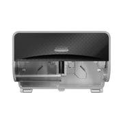 Kimberly-Clark Professional ICON Standard Roll Horizontal Toilet Paper Dispenser - Coreless - 2 x Roll - Black Mosaic - Refillable, Key Lock - 1 Each