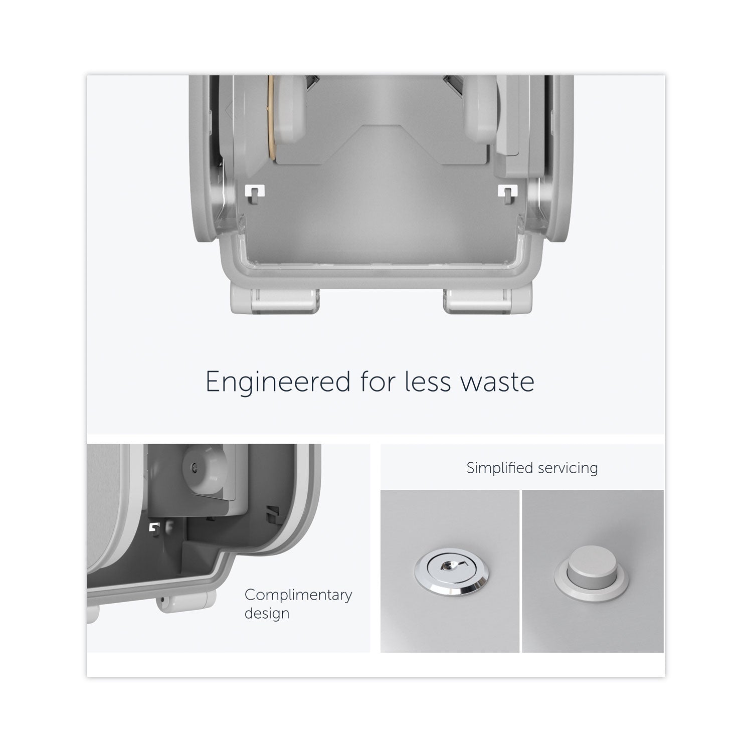 Kimberly-Clark Professional ICON Standard Roll Vertical Toilet Paper Dispenser - Coreless - 2 x Roll - Silver Mosaic - Refillable, Key Lock - 1 Each