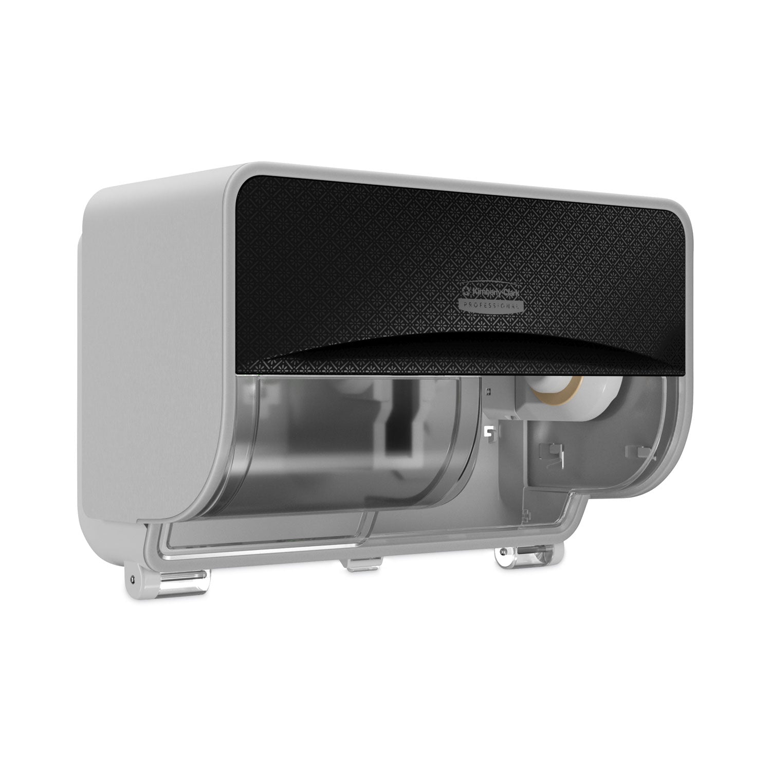 Kimberly-Clark Professional ICON Standard Roll Horizontal Toilet Paper Dispenser - Coreless - 2 x Roll - Black Mosaic - Refillable, Key Lock - 1 Each
