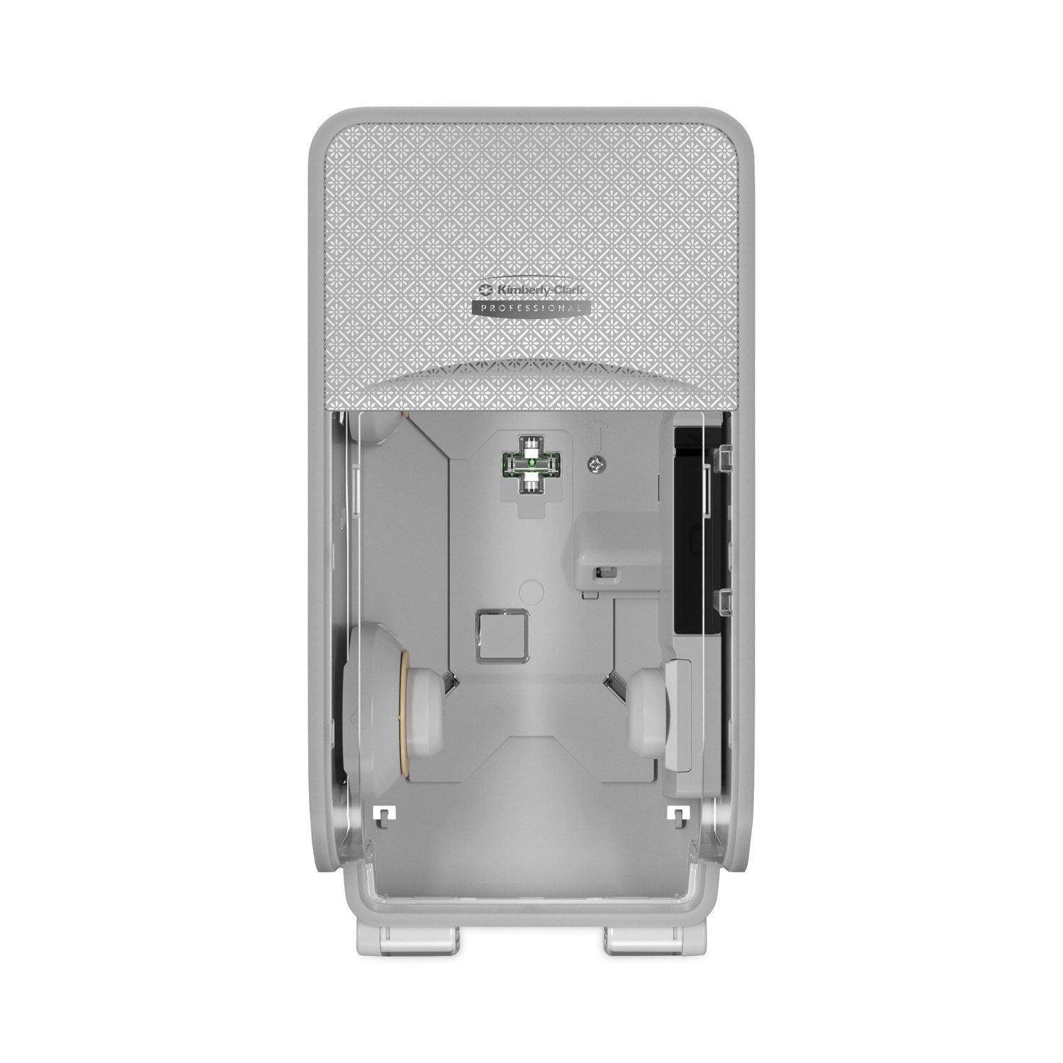 Kimberly-Clark Professional ICON Standard Roll Vertical Toilet Paper Dispenser - Coreless - 2 x Roll - Silver Mosaic - Refillable, Key Lock - 1 Each