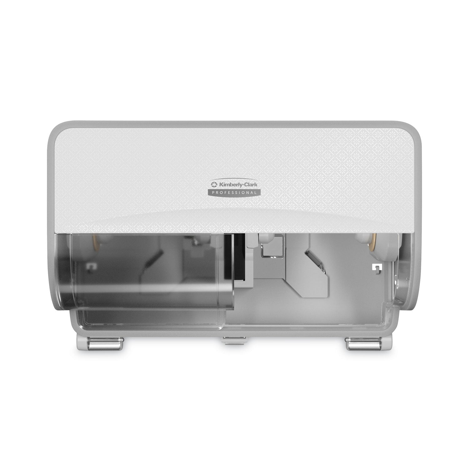 Kimberly-Clark Professional ICON Standard Roll Horizontal Toilet Paper Dispenser - Coreless - 2 x Roll - White Mosaic - Refillable, Key Lock - 1 Each