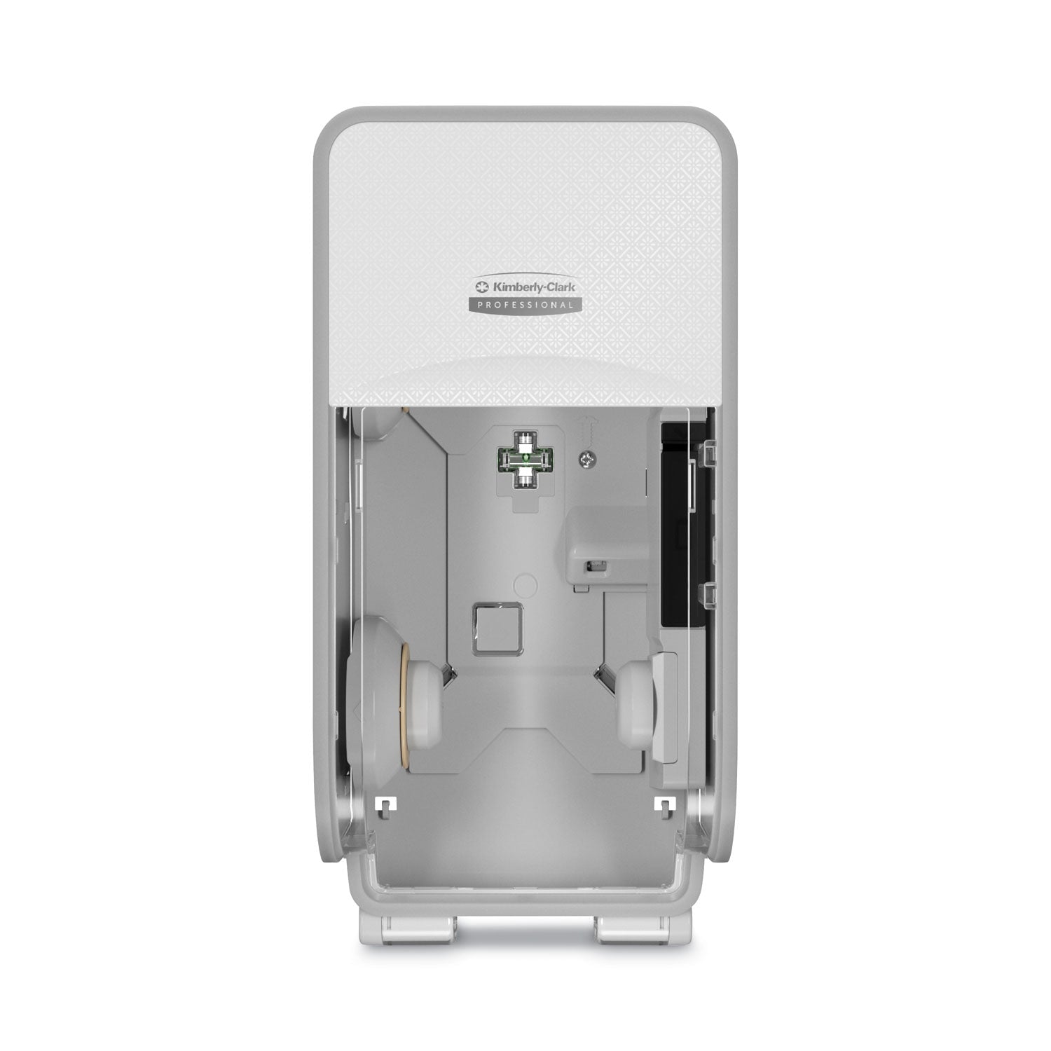 Kimberly-Clark Professional ICON Standard Roll Vertical Toilet Paper Dispenser - Coreless - 2 x Roll - White Mosaic - Refillable, Key Lock - 1 Each