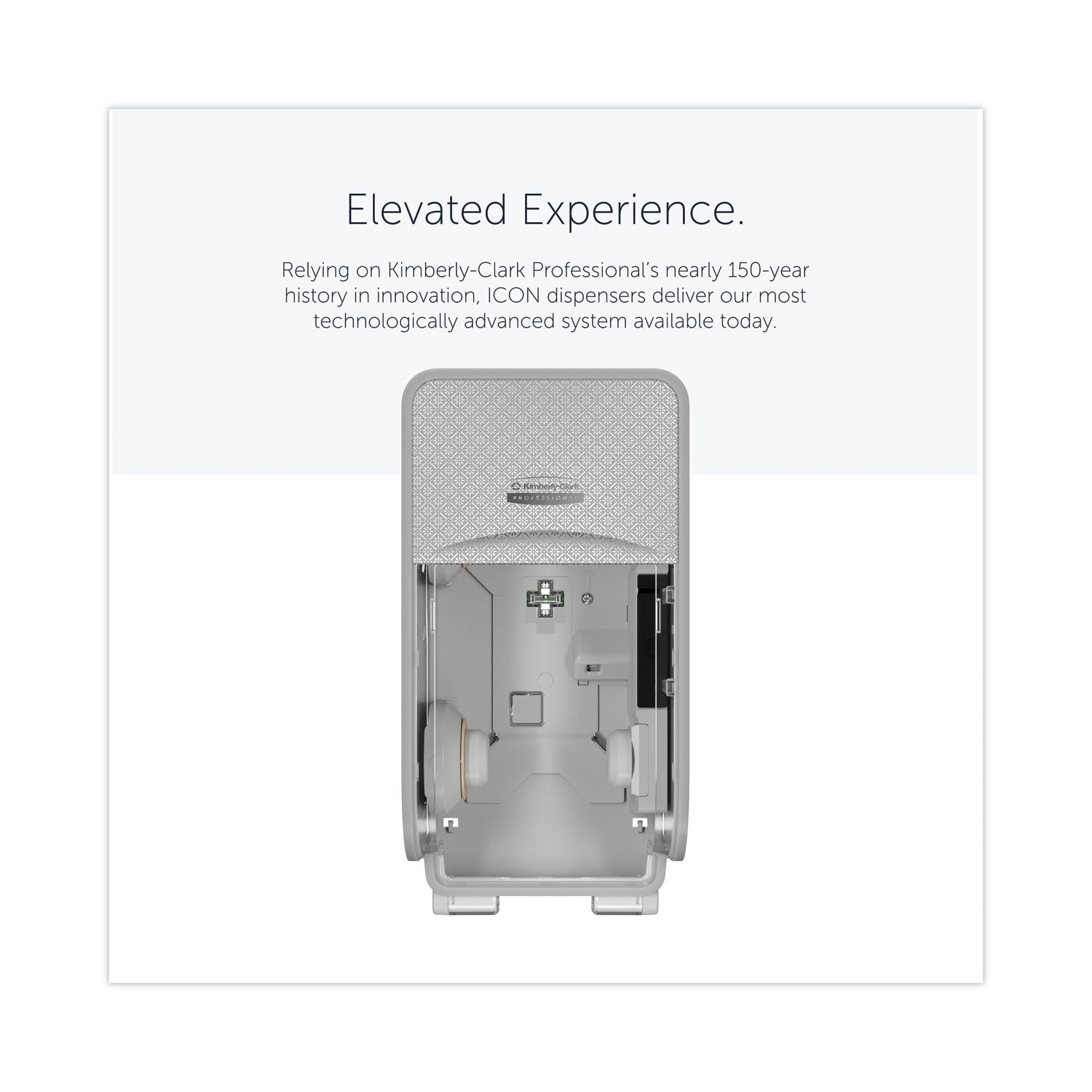 Kimberly-Clark Professional ICON Standard Roll Vertical Toilet Paper Dispenser - Coreless - 2 x Roll - Silver Mosaic - Refillable, Key Lock - 1 Each