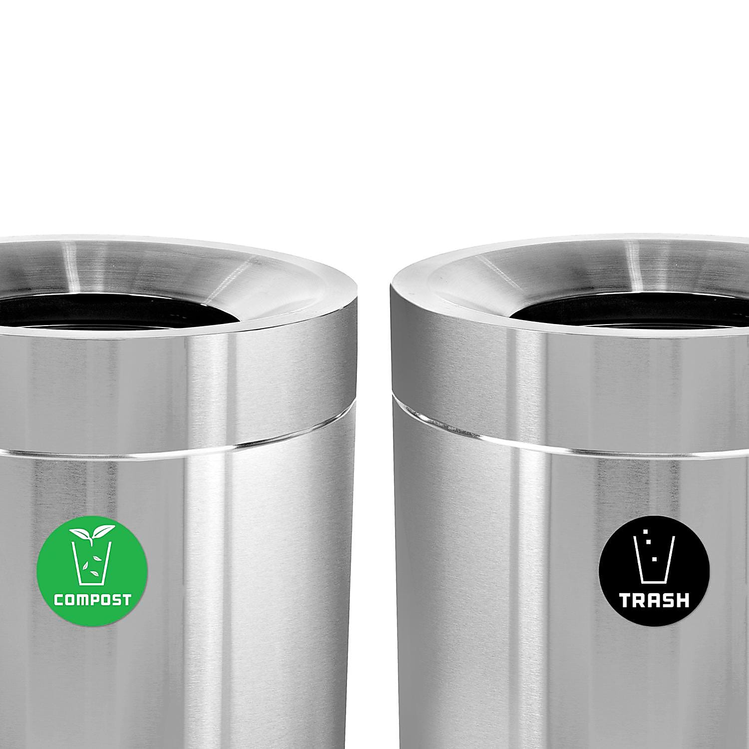 50  Gallon Stainless Steel Compost Bin and Trash Can