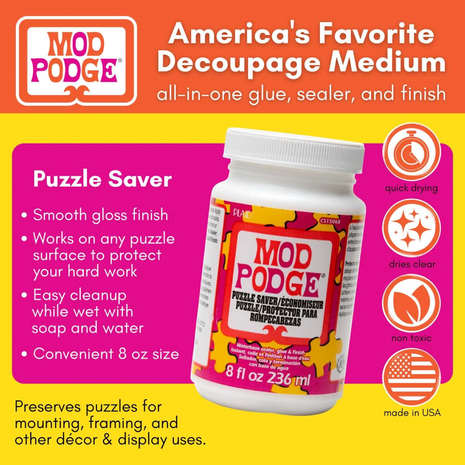 Puzzle Saver, Gloss, 8oz.