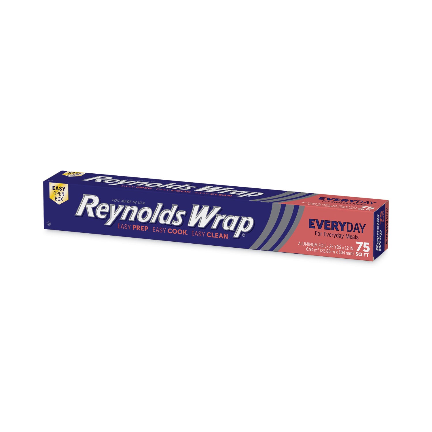 Reynolds Wrap Standard Aluminum Foil - 12" Width x 75 ft Length - Moisture Proof, Grease Proof, Odor Proof, Durable, Heat Resistant, Cold Resistant, Molded - Aluminum - Silver - 1 Each
