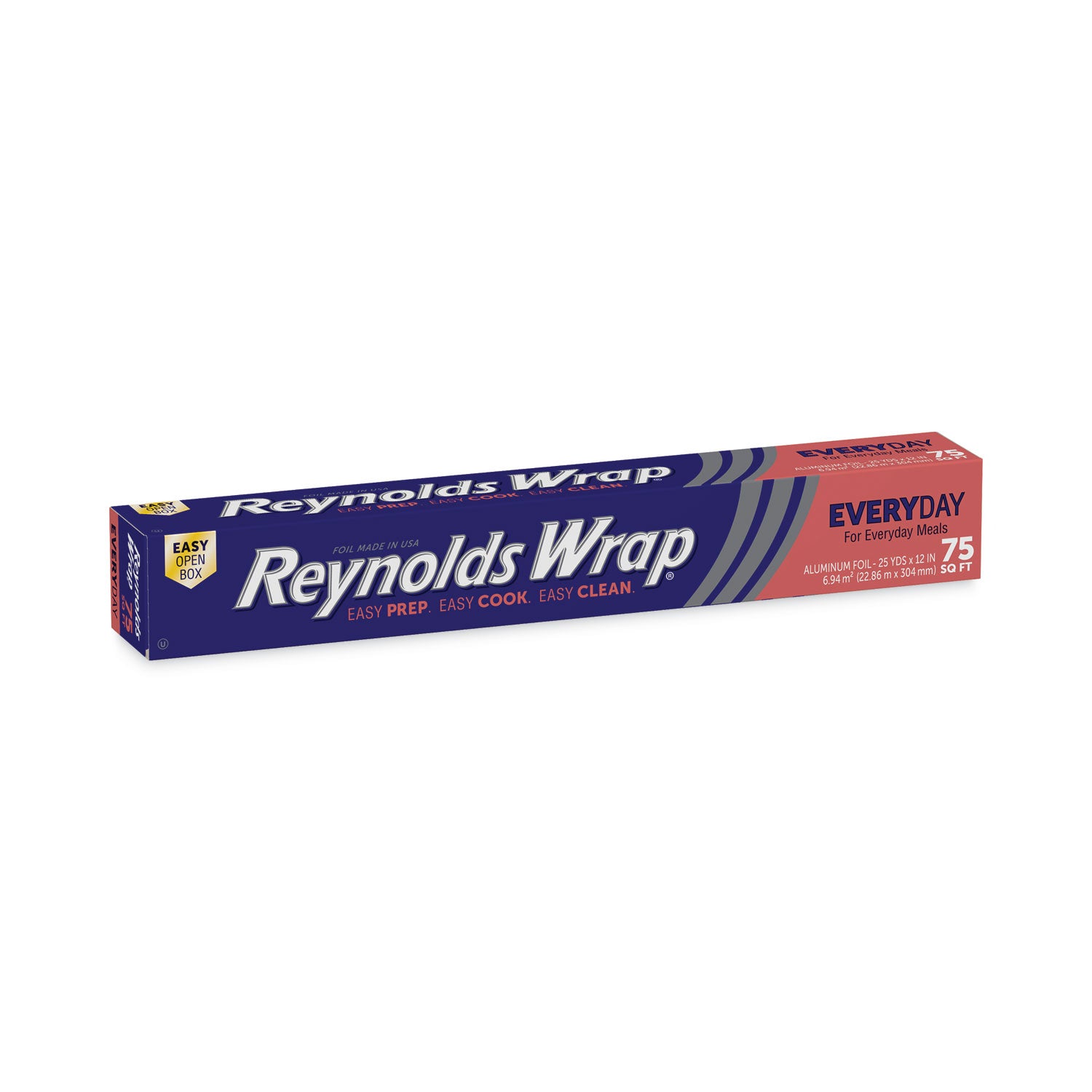 Reynolds Wrap Standard Aluminum Foil - 12" Width x 75 ft Length - Moisture Proof, Grease Proof, Odor Proof, Durable, Heat Resistant, Cold Resistant, Molded - Aluminum - Silver - 1 Each