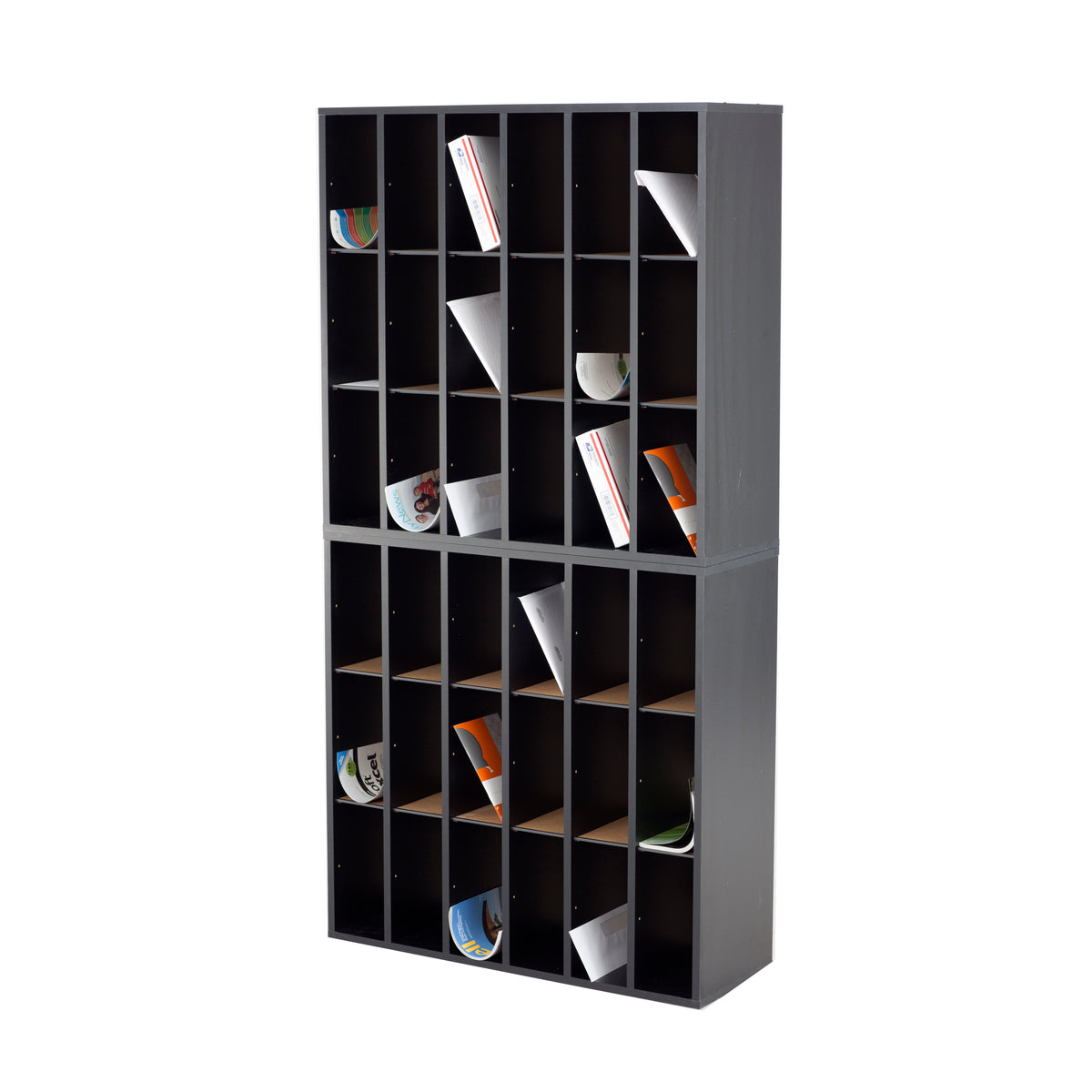 Mail Orgnzr Wood Adj 18 Comp