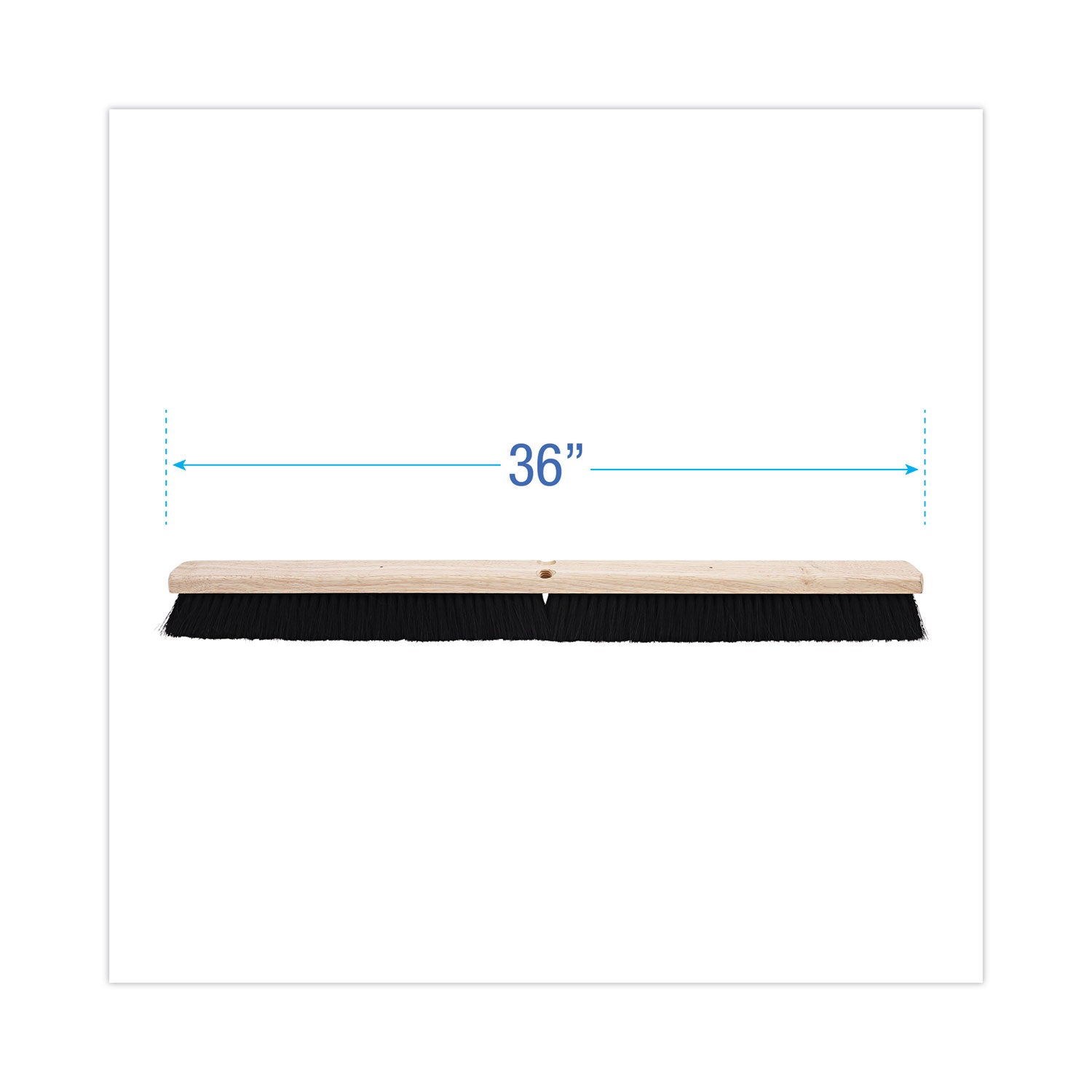 Floor Brush Head, 2.5" Black Tampico Fiber Bristles, 36" Brush
