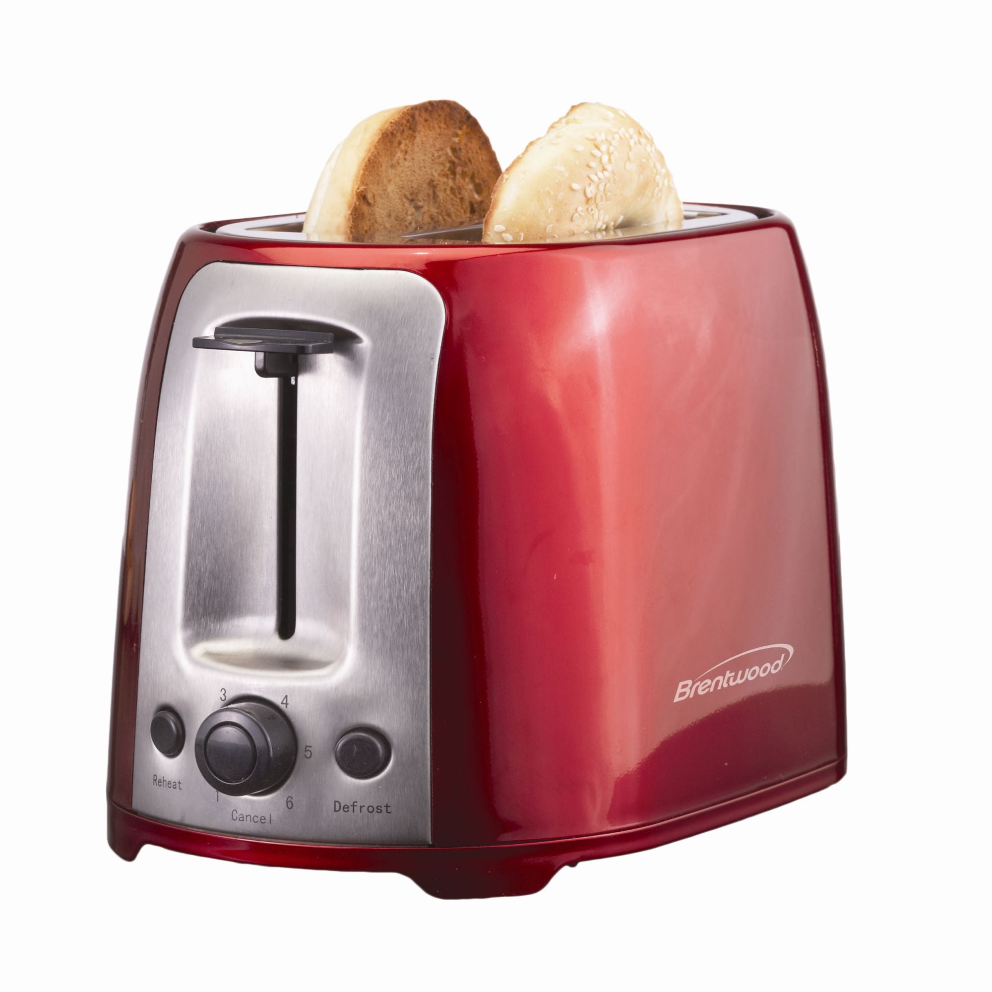 Brentwood TS-292R Cool Touch 2-Slice Extra Wide Slot Toaster, Red