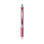0.7 mm Medium Pen Point - Refillable - Retractable - Black Ink - Gel-based - Pink Barrel - Metal Tip - 1 Pack