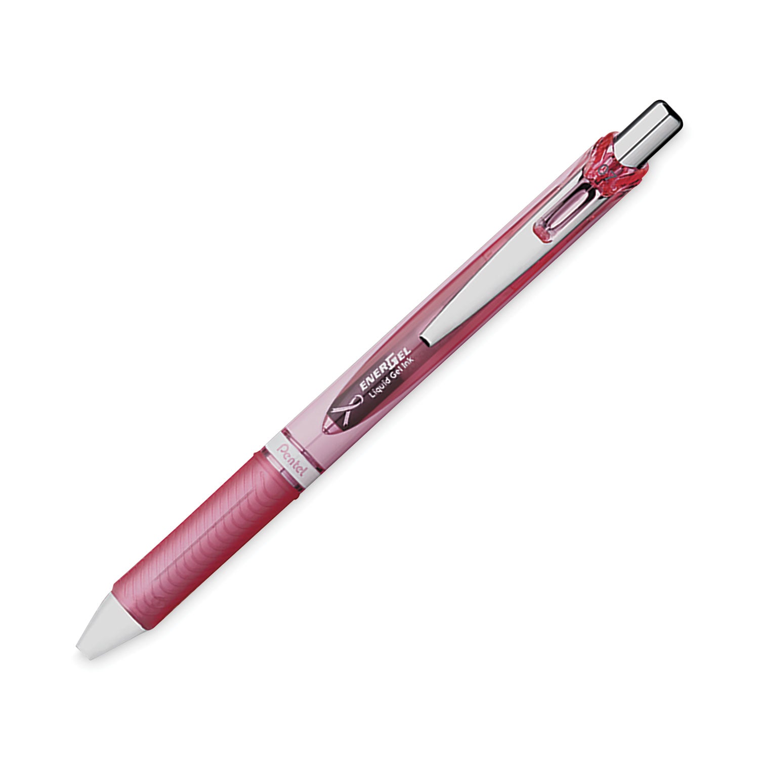 0.7 mm Medium Pen Point - Refillable - Retractable - Black Ink - Gel-based - Pink Barrel - Metal Tip - 1 Pack