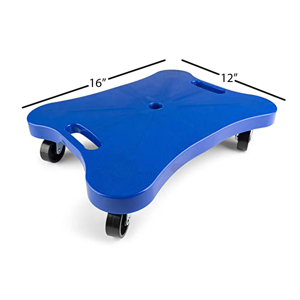 Contoured Plastic Scooter with Handles, Blue