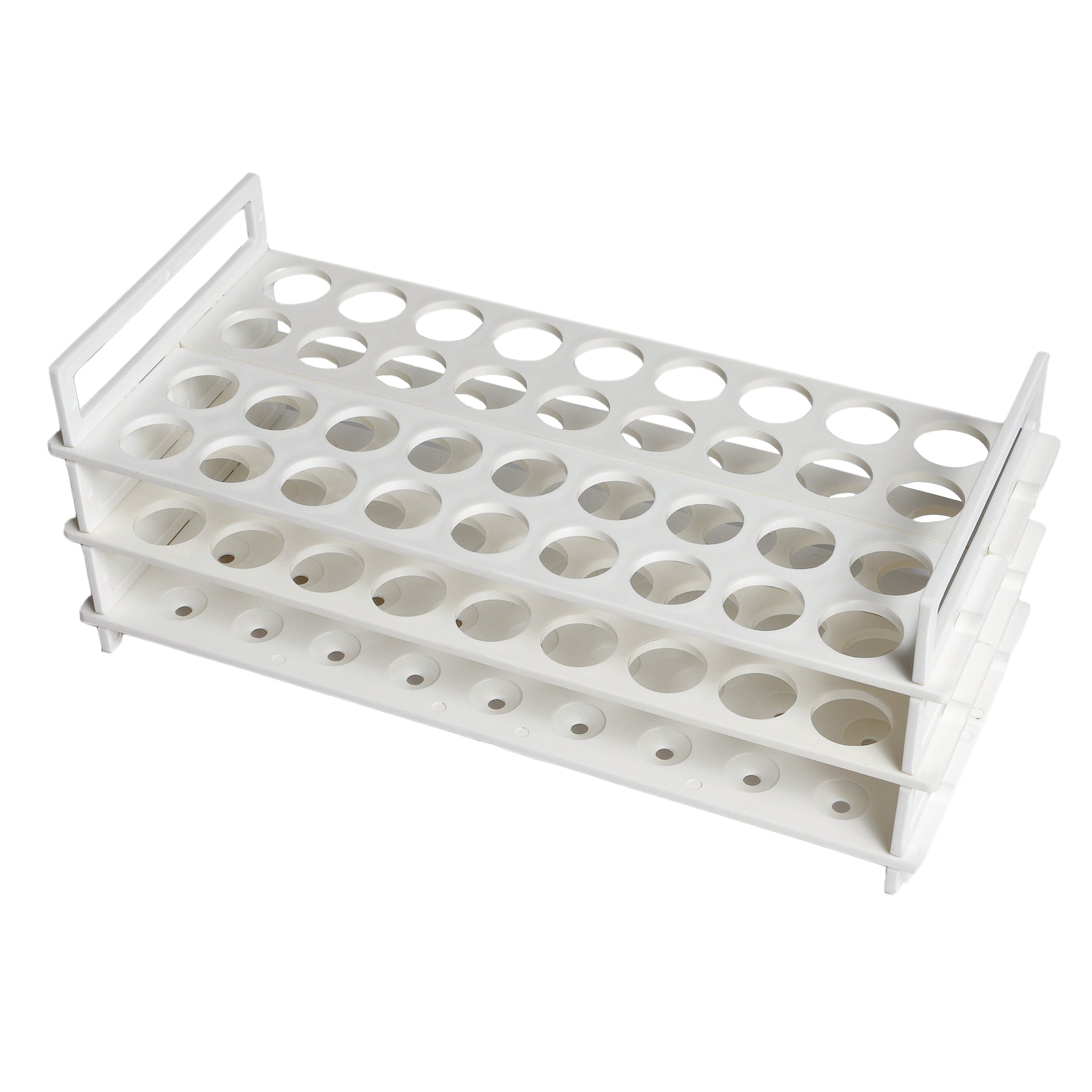 United Scientific® Plastic Test Tube Racks, 3-Tier, 25mm X 36 Tubes, comes with 2