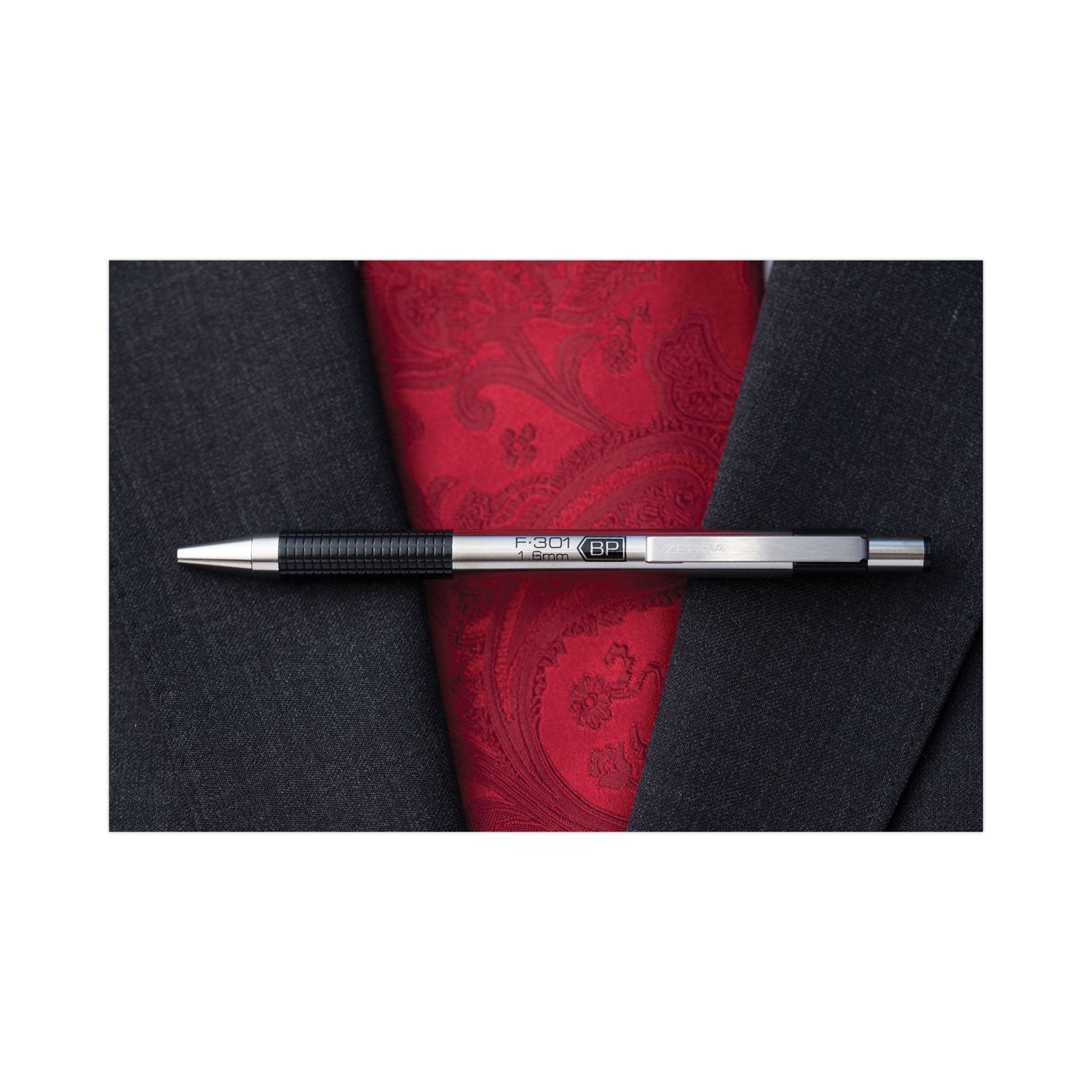 F-301 Ballpoint Pen, Retractable, Fine 0.7 Mm, Assorted Ink And Barrel Colors, 4/pack