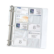 Business Card Holder, Poly without Tabs, Holds 20 Cards/Page, 11-1/4 x 8-1/8, Pack of 10