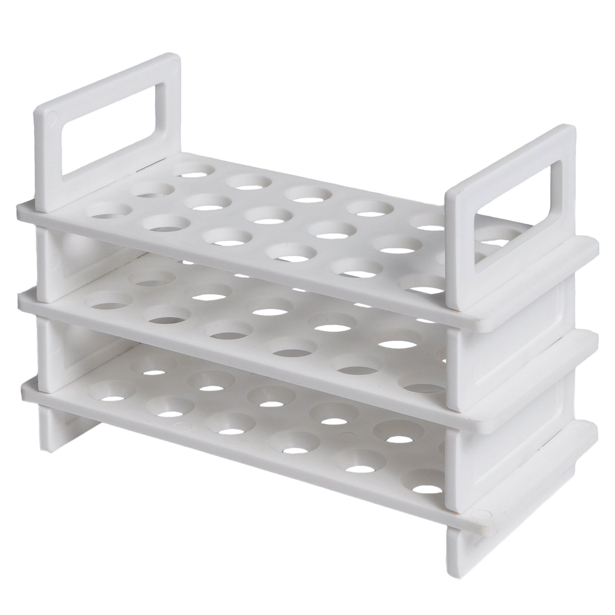 United Scientific® Plastic Test Tube Racks, 3-Tier, 13mm X 18 Tubes, comes with 4