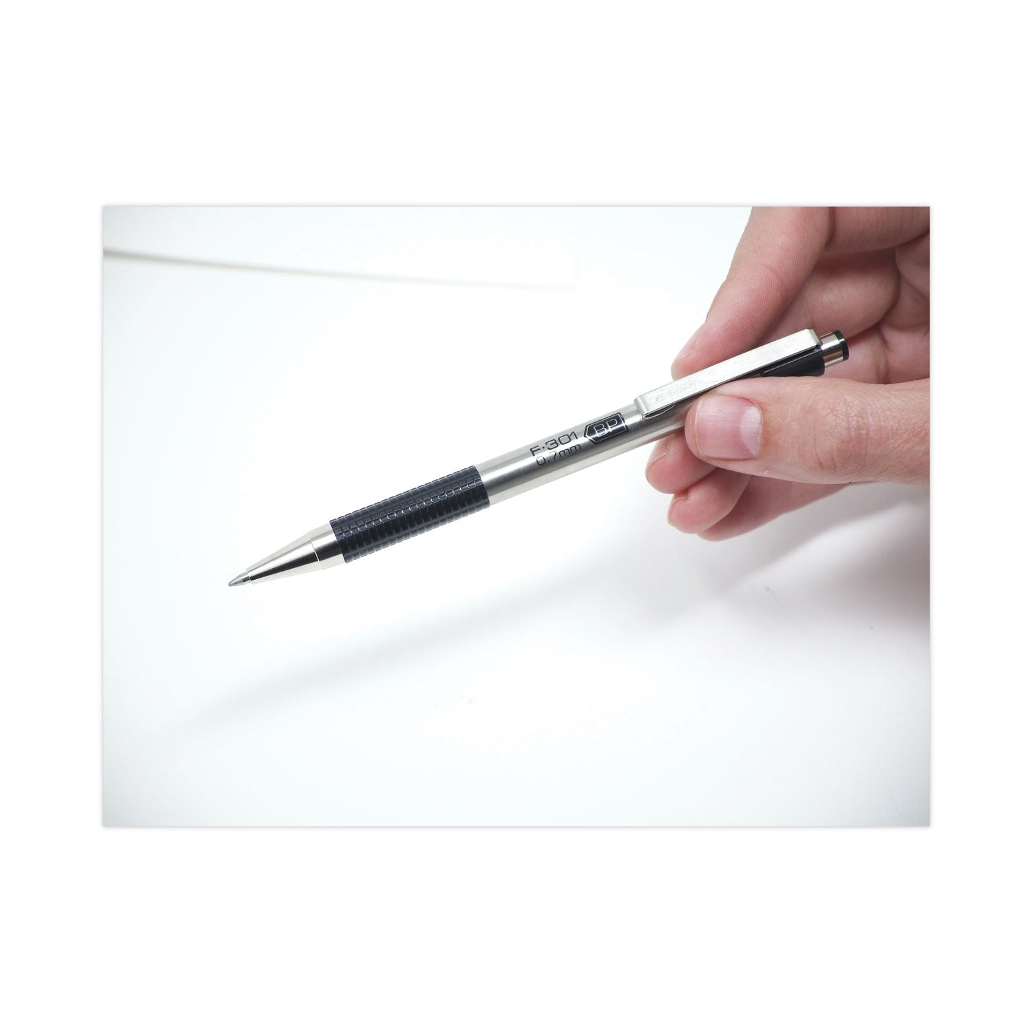 F-301 Ballpoint Pen, Retractable, Fine 0.7 Mm, Assorted Ink And Barrel Colors, 4/pack
