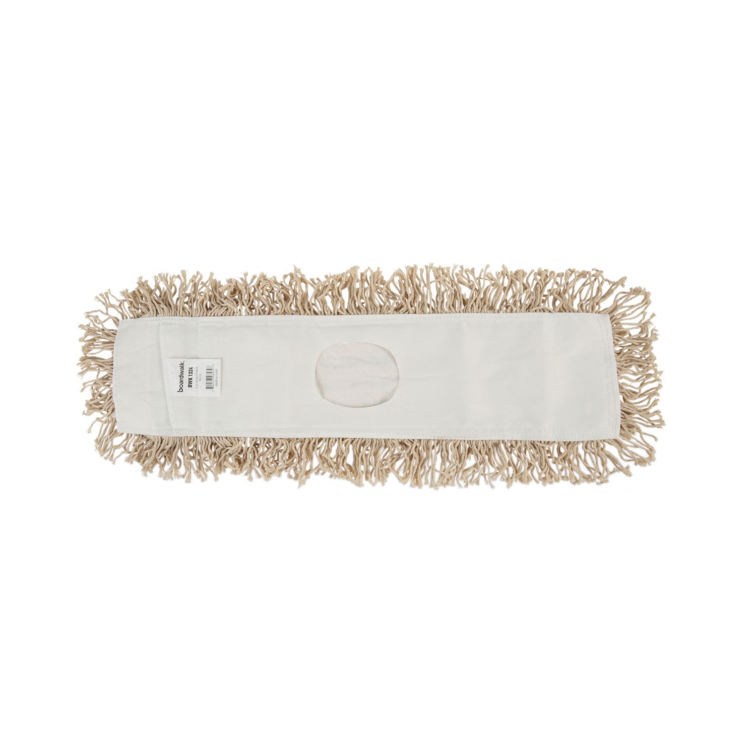 Industrial Dust Mop Head, Hygrade Cotton, 24w X 5d, White