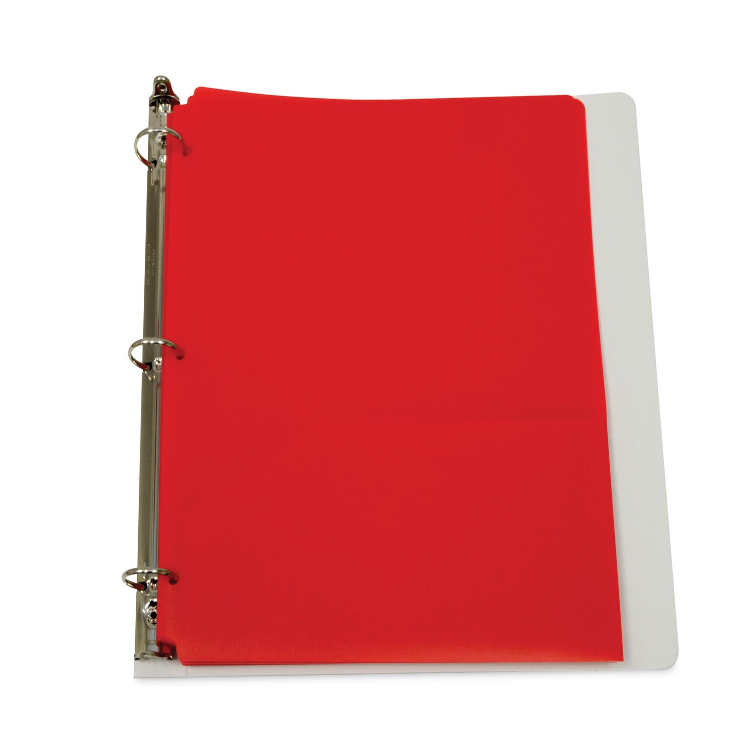 Two-Pocket Poly Portfolios with Three-Hole Punch, Red, Box of 25