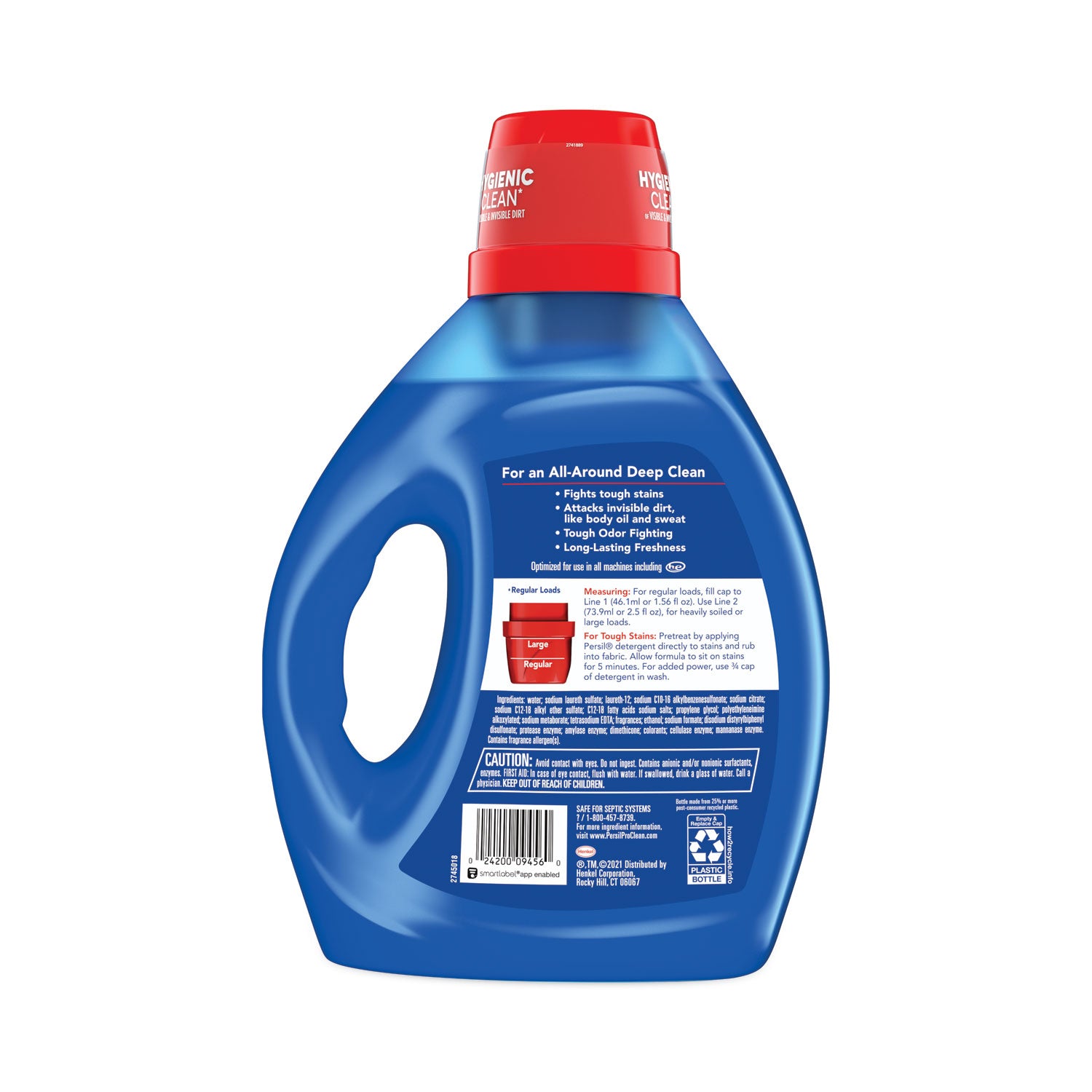 Persil ProClean Power-Liquid Detergent - For Laundry - Liquid - 100 fl oz (3.1 quart) - Original Scent - Blue Bottle - 4 / Carton