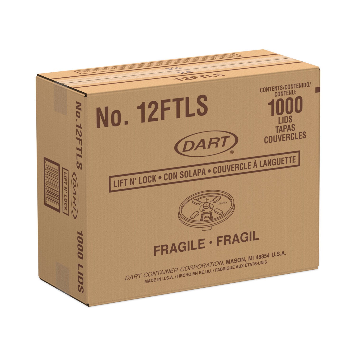 Dome - Plastic - White, Translucent - 100/Bag - 10 / Carton