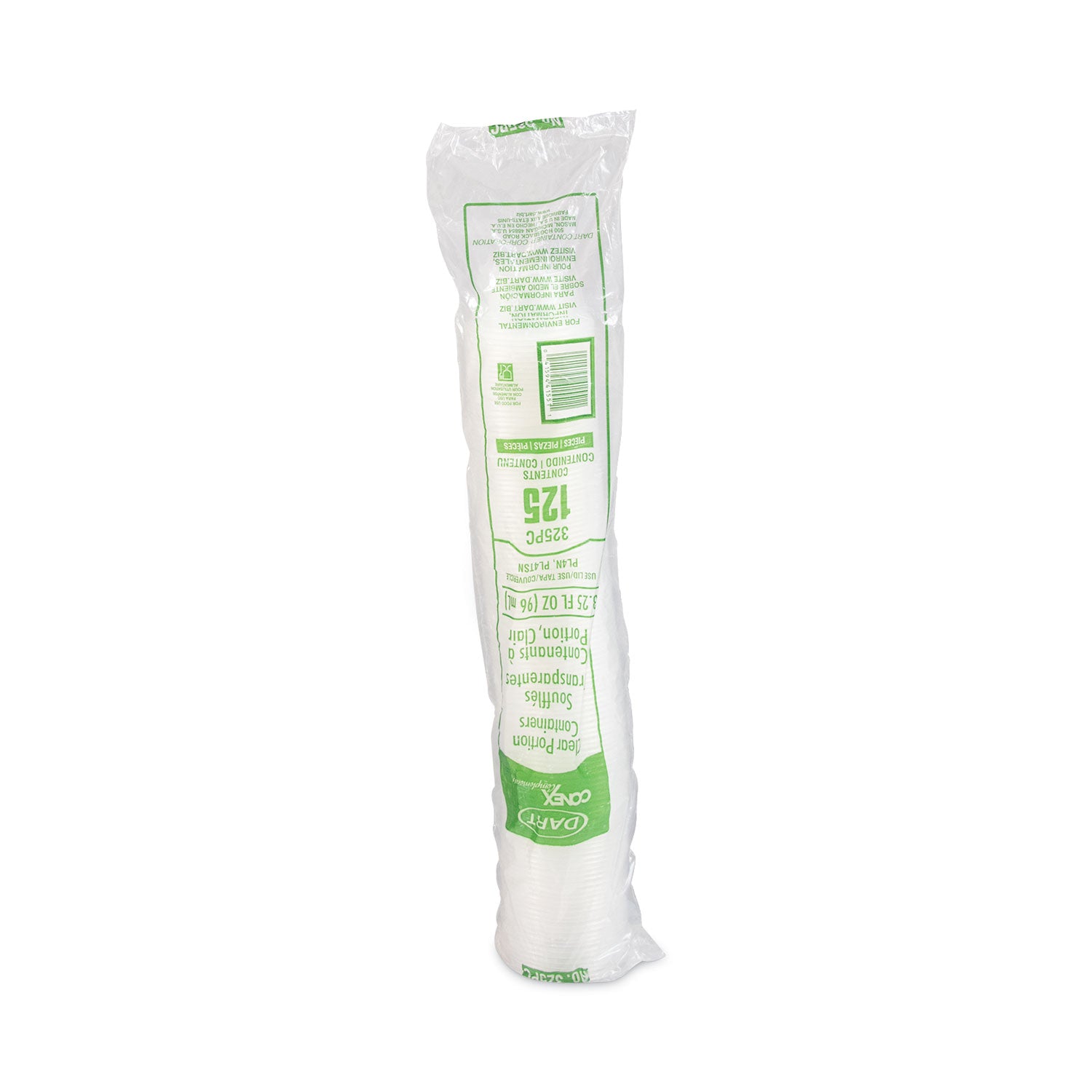 Conex Complements Portion/Medicine Cups, 3.25 oz, Plastic, Clear, 125/Bag, 20 Bags/Carton